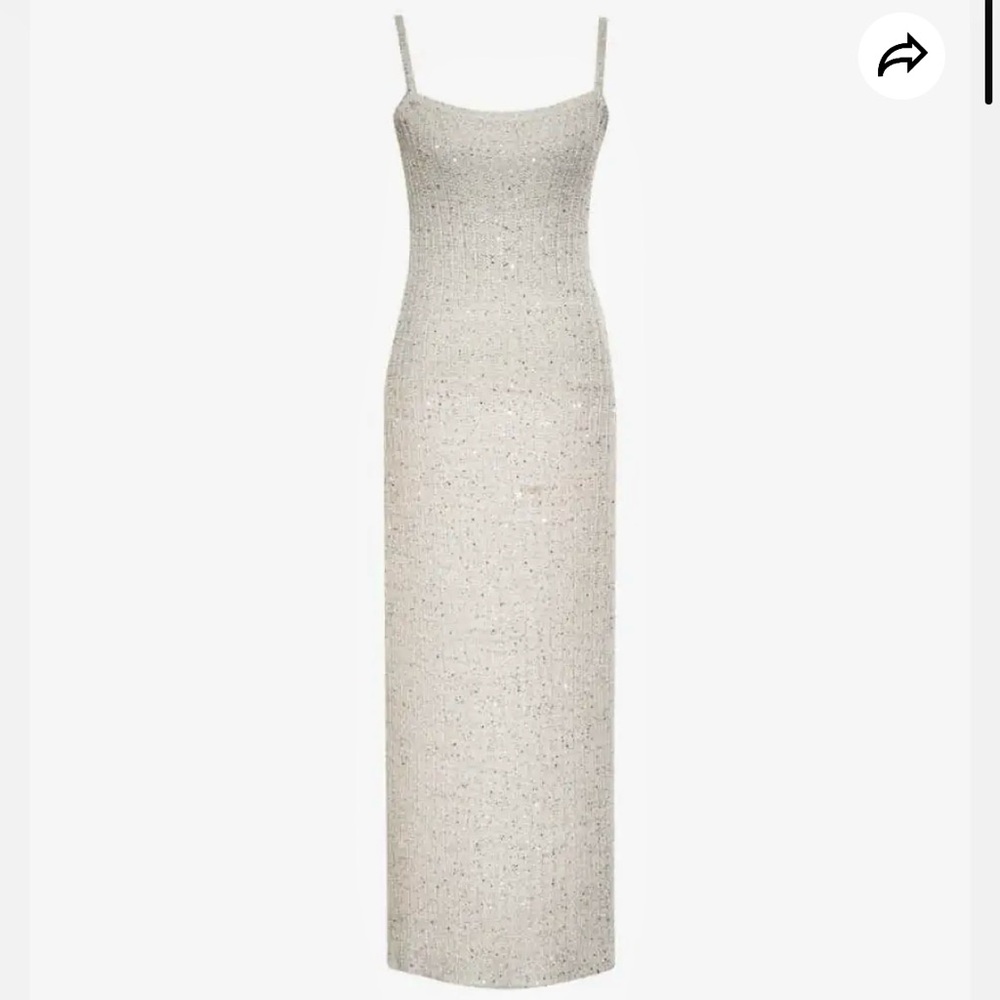 Rumored White Sequin Maxi Dress